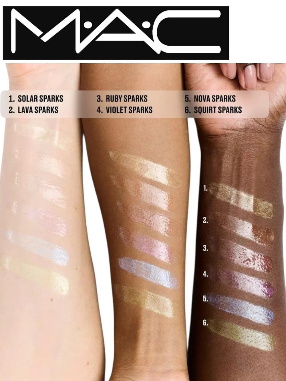 MAC Squirt Sparks Irridescent Plumping Lip Balm - Pearlescent Green Gold Shimmer